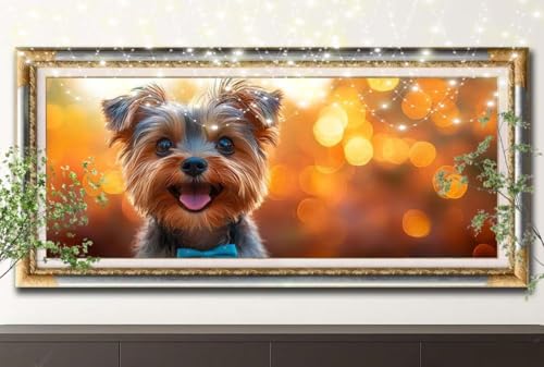 Diamond Painting Erwachsene,5D Schnauzer,Landschaft Diamant Painting Bilder für Kinder,DIY Diamant Kristall Strass Mosaik Kreuzstich Bastelset für Schlafzimmer Zuhause Dekor (30x60cm) 55F-14222 von LeiDong
