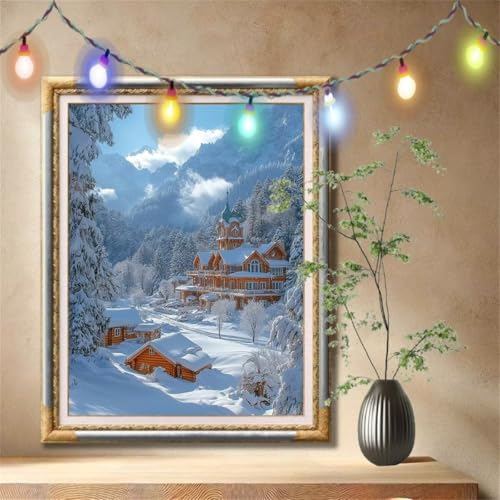 Diamond Painting Erwachsene,5D Schneelandschaft,Landschaft Diamant Painting Bilder für Kinder,DIY Diamant Kristall Strass Mosaik Kreuzstich Bastelset für Schlafzimmer Zuhause Dekor 60x80cm 57F-4365 Diamond Painting Erwachsene,5D Schneelandschaft,Landschaft Diamant Painting Bilder für Kinder,DIY Diamant Kristall Strass Mosaik Kreuzstich Bastelset für Schlafzimmer Zuhause Dekor 60x80cm 57F-4365 von LeiDong