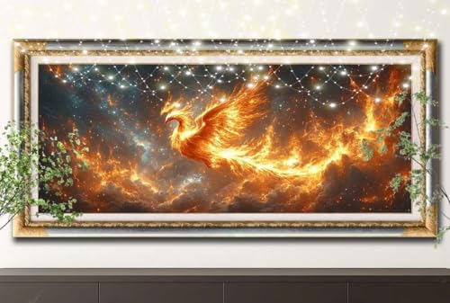 Diamond Painting Erwachsene,5D Sternenhimmel,Phönix Diamant Painting Bilder für Kinder,DIY Diamant Kristall Strass Mosaik Kreuzstich Bastelset für Schlafzimmer Zuhause Dekor (100x250cm) 55F-13935 von LeiDong