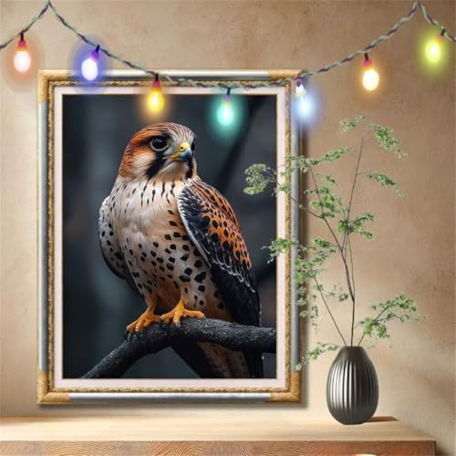 Diamond Painting Erwachsene,5D Tier,Adler Diamant Painting Bilder für Kinder, DIY Diamant Kristall Strass Mosaik Kreuzstich Bastelset für Zuhause Dekor und Geburtstag Geschenke (30x40cm) 57F-522 von LeiDong