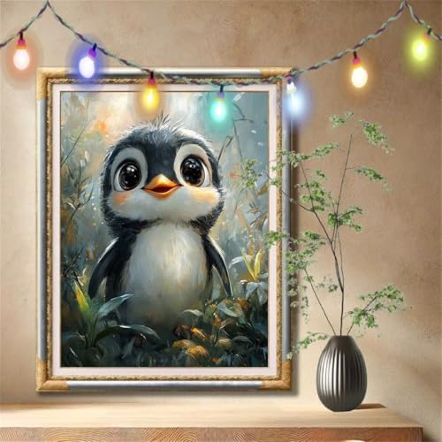 Diamond Painting Erwachsene,5D Tier,Pinguin Diamant Painting Bilder für Kinder, DIY Diamant Kristall Strass Mosaik Kreuzstich Bastelset für Zuhause Dekor und Geburtstag Geschenke (30x40cm) 57F-442 von LeiDong
