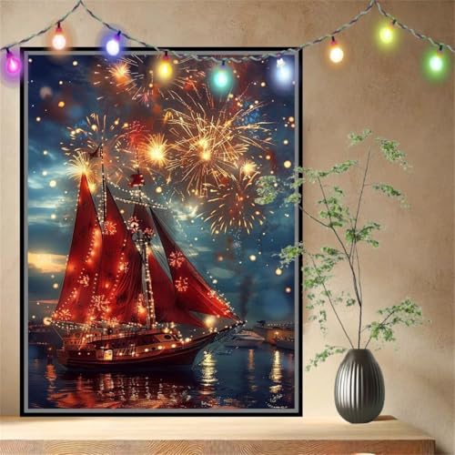 Fireworks,Segelboot Malen nach Zahlen für Erwachsene Anfänger,DIY Paint by Numbers Acrylpigment Ölgemälde Kunsthandwerk Kit,Bastelset Malen Nach Zahlen Kinder für Home Wand Décor 80x107cm 54N-9587 Fireworks,Segelboot Malen nach Zahlen für Erwachsene Anfänger,DIY Paint by Numbers Acrylpigment Ölgemälde Kunsthandwerk Kit,Bastelset Malen Nach Zahlen Kinder für Home Wand Décor 80x107cm 54N-9587 von LeiDong