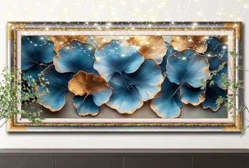 LeiDong Diamond Painting Erwachsene,5D Blätter,Landschaft Diamant Painting Bilder für Kinder,DIY Diamant Kristall Strass Mosaik Kreuzstich Bastelset für Schlafzimmer Zuhause Dekor (30x90cm) 55F-12723 von LeiDong