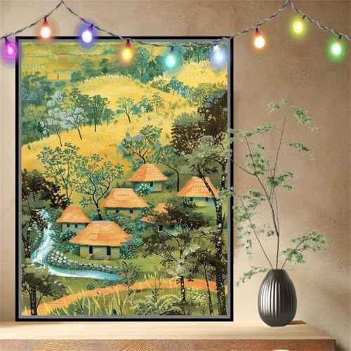 Malen nach Zahlen Erwachsene Bach,Land,Paint by Numbers Knitterfreie Leinwand Kit für Anfänger,DIY Basteln Acrylfarbe Handgemalt Ölgemälde Kit für Wand Dekoration Weihnachten Geschenk 70x90cm 54N-4026 Malen nach Zahlen Erwachsene Bach,Land,Paint by Numbers Knitterfreie Leinwand Kit für Anfänger,DIY Basteln Acrylfarbe Handgemalt Ölgemälde Kit für Wand Dekoration Weihnachten Geschenk 70x90cm 54N-4026 von LeiDong