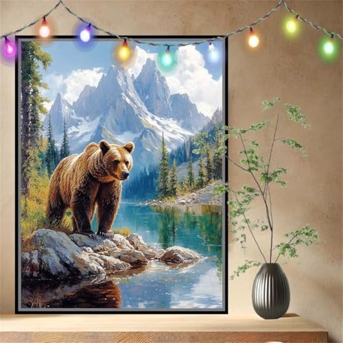 Malen nach Zahlen Erwachsene Braunbär,Landschaft,Paint by Numbers Leinwand Kit für Anfänger,DIY Basteln Acrylfarbe Handgemalt Ölgemälde Kit für Wand Dekoration Weihnachten Geschenk 60x80cm 54N-9995 Malen nach Zahlen Erwachsene Braunbär,Landschaft,Paint by Numbers Leinwand Kit für Anfänger,DIY Basteln Acrylfarbe Handgemalt Ölgemälde Kit für Wand Dekoration Weihnachten Geschenk 60x80cm 54N-9995 von LeiDong
