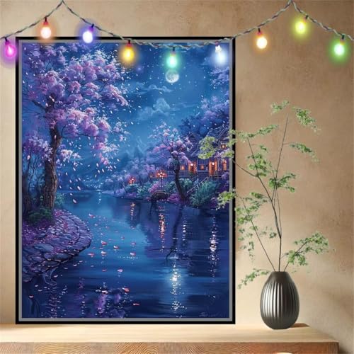 Malen nach Zahlen Erwachsene Kirschblüte,Bach,Paint by Numbers Knitterfreie Leinwand Kit für Anfänger,DIY Basteln Acrylfarbe Handgemalt Ölgemälde Kit für Wand Dekoration Geschenk 60x80cm 54N-4745 Malen nach Zahlen Erwachsene Kirschblüte,Bach,Paint by Numbers Knitterfreie Leinwand Kit für Anfänger,DIY Basteln Acrylfarbe Handgemalt Ölgemälde Kit für Wand Dekoration Geschenk 60x80cm 54N-4745 von LeiDong
