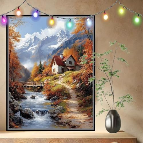 Malen nach Zahlen Erwachsene Kleine Brücke,Bach,Paint by Numbers Leinwand Kit für Anfänger,DIY Basteln Acrylfarbe Handgemalt Ölgemälde Kit für Wand Dekoration Weihnachten Geschenk 60x80cm 54N-4175 Malen nach Zahlen Erwachsene Kleine Brücke,Bach,Paint by Numbers Leinwand Kit für Anfänger,DIY Basteln Acrylfarbe Handgemalt Ölgemälde Kit für Wand Dekoration Weihnachten Geschenk 60x80cm 54N-4175 von LeiDong