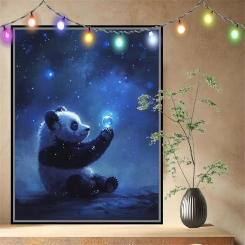 Malen nach Zahlen Erwachsene Panda,Tier,Paint by Numbers Knitterfreie Leinwand Kit für Anfänger,DIY Basteln Acrylfarbe Handgemalt Ölgemälde Kit für Wand Dekoration Weihnachten Geschenk 50x70cm 54N4354 Malen nach Zahlen Erwachsene Panda,Tier,Paint by Numbers Knitterfreie Leinwand Kit für Anfänger,DIY Basteln Acrylfarbe Handgemalt Ölgemälde Kit für Wand Dekoration Weihnachten Geschenk 50x70cm 54N4354 von LeiDong