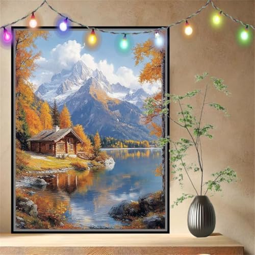 Malen nach Zahlen Erwachsene Schneebedeckter Berg,Holzhaus,Paint by Numbers Knitterfreie Leinwand Kit für Anfänger,DIY Basteln Acrylfarbe Handgemalt Ölgemälde Kit für Wand Dekoration 80x107cm 54N-4477 Malen nach Zahlen Erwachsene Schneebedeckter Berg,Holzhaus,Paint by Numbers Knitterfreie Leinwand Kit für Anfänger,DIY Basteln Acrylfarbe Handgemalt Ölgemälde Kit für Wand Dekoration 80x107cm 54N-4477 von LeiDong