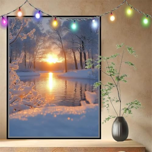 Malen nach Zahlen Erwachsene Schneelandschaft,Sonnenuntergang,Paint by Numbers Knitterfreie Leinwand Kit für Anfänger,DIY Basteln Acrylfarbe Handgemalt Ölgemälde Kit für Wand Décor 60x80cm 54N-4415 Malen nach Zahlen Erwachsene Schneelandschaft,Sonnenuntergang,Paint by Numbers Knitterfreie Leinwand Kit für Anfänger,DIY Basteln Acrylfarbe Handgemalt Ölgemälde Kit für Wand Décor 60x80cm 54N-4415 von LeiDong