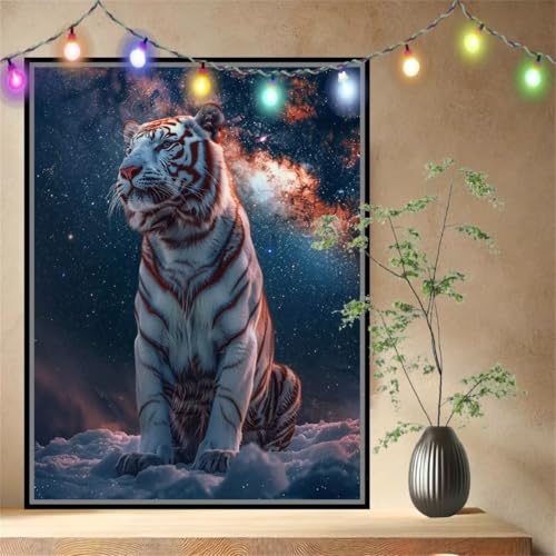 Malen nach Zahlen Erwachsene Sternenhimmel,Tiger,Paint by Numbers Leinwand Kit für Anfänger,DIY Basteln Acrylfarbe Handgemalt Ölgemälde Kit für Wand Dekoration Weihnachten Geschenk 60x80cm 54N-4295 Malen nach Zahlen Erwachsene Sternenhimmel,Tiger,Paint by Numbers Leinwand Kit für Anfänger,DIY Basteln Acrylfarbe Handgemalt Ölgemälde Kit für Wand Dekoration Weihnachten Geschenk 60x80cm 54N-4295 von LeiDong