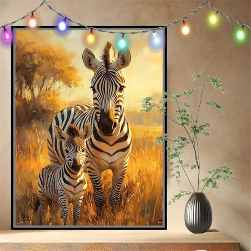 Malen nach Zahlen Erwachsene Tier,Zebra,Paint by Numbers Knitterfreie Leinwand Kit für Anfänger,DIY Basteln Acrylfarbe Handgemalt Ölgemälde Kit für Wand Dekoration Weihnachten Geschenk 40x50cm 54N5313 Malen nach Zahlen Erwachsene Tier,Zebra,Paint by Numbers Knitterfreie Leinwand Kit für Anfänger,DIY Basteln Acrylfarbe Handgemalt Ölgemälde Kit für Wand Dekoration Weihnachten Geschenk 40x50cm 54N5313 von LeiDong