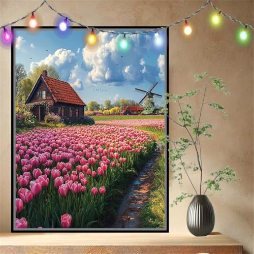 Malen nach Zahlen Erwachsene Tulip,Landschaft,Paint by Numbers Leinwand Kit für Anfänger,DIY Basteln Acrylfarbe Handgemalt Ölgemälde Kit für Wand Dekoration Weihnachten Geschenk 100x133cm 54N-4779 Malen nach Zahlen Erwachsene Tulip,Landschaft,Paint by Numbers Leinwand Kit für Anfänger,DIY Basteln Acrylfarbe Handgemalt Ölgemälde Kit für Wand Dekoration Weihnachten Geschenk 100x133cm 54N-4779 von LeiDong