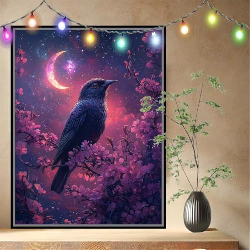 Mond,Vogel Malen nach Zahlen Erwachsene Mädchen Klein 100x133cm,DIY Ölgemälde Set Malerei Basteln Leinwand Bilder für Dame,Acrylmalerei Paint by Numbers Adults für Geschenke Heimdekoration 54N-4859 Mond,Vogel Malen nach Zahlen Erwachsene Mädchen Klein 100x133cm,DIY Ölgemälde Set Malerei Basteln Leinwand Bilder für Dame,Acrylmalerei Paint by Numbers Adults für Geschenke Heimdekoration 54N-4859 von LeiDong