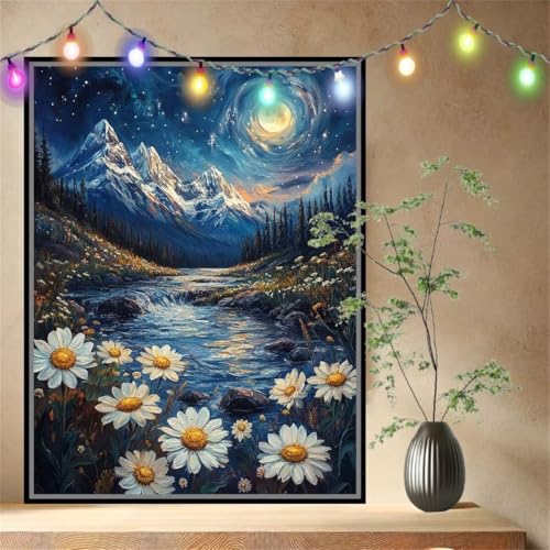 Mond,Wildblume Malen nach Zahlen für Erwachsene Anfänger,DIY Paint by Numbers Acrylpigment Ölgemälde Kunsthandwerk Kit,Bastelset Malen Nach Zahlen Kinder für Geschenk Home Wand Décor 50x70cm 54N-4904 Mond,Wildblume Malen nach Zahlen für Erwachsene Anfänger,DIY Paint by Numbers Acrylpigment Ölgemälde Kunsthandwerk Kit,Bastelset Malen Nach Zahlen Kinder für Geschenk Home Wand Décor 50x70cm 54N-4904 von LeiDong