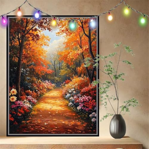 Pfad,Wald Malen nach Zahlen Erwachsene Mädchen Klein 120x160cm,DIY Ölgemälde Set Malerei Basteln Leinwand Bilder für Dame,Acrylmalerei Paint by Numbers Adults für Geschenke und Heimdekoration 54N-4080 Pfad,Wald Malen nach Zahlen Erwachsene Mädchen Klein 120x160cm,DIY Ölgemälde Set Malerei Basteln Leinwand Bilder für Dame,Acrylmalerei Paint by Numbers Adults für Geschenke und Heimdekoration 54N-4080 von LeiDong