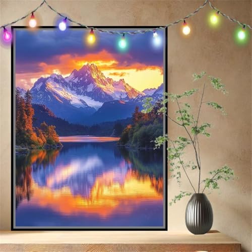 Schneebedeckter Berg,Fluss Malen nach Zahlen für Erwachsene Anfänger,DIY Paint by Numbers Acrylpigment Ölgemälde Kunsthandwerk Kit,Bastelset Malen Nach Zahlen Kinder für Home Décor 90x120cm 54N-4458 Schneebedeckter Berg,Fluss Malen nach Zahlen für Erwachsene Anfänger,DIY Paint by Numbers Acrylpigment Ölgemälde Kunsthandwerk Kit,Bastelset Malen Nach Zahlen Kinder für Home Décor 90x120cm 54N-4458 von LeiDong