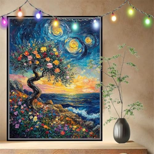 Sternenhimmel,Seaside Malen nach Zahlen für Erwachsene Anfänger,DIY Paint by Numbers Acrylpigment Ölgemälde Kunsthandwerk Kit,Bastelset Malen Nach Zahlen Kinder für Home Wand Décor 100x133cm 54N-9289 Sternenhimmel,Seaside Malen nach Zahlen für Erwachsene Anfänger,DIY Paint by Numbers Acrylpigment Ölgemälde Kunsthandwerk Kit,Bastelset Malen Nach Zahlen Kinder für Home Wand Décor 100x133cm 54N-9289 von LeiDong