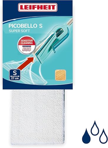 Leifheit Original Wischpad Picobello S super Soft für hochempfindliche Böden, Leifheit Wischbezug mit spezieller Faserzusammensetzung, 27 cm breiter Wischbezug von Leifheit
