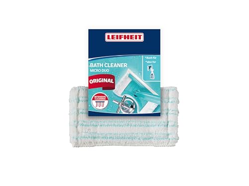 Leifheit Ersatzbezug Bath Cleaner für den Fliesen- und Wannenwischer Bath Cleaner, Wischbezug aus Mikrofaser mit Spezialborsten, extrem saugfähiger Wischer, Original von Leifheit