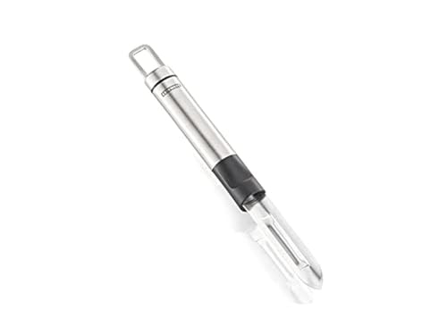 Leifheit Kartoffelschäler ProLine-Serie, Schäler aus rostfreiem Edelstahl, Spargelschäler, Sparschäler, Gemüseschäler, schält dünne Scheiben, hochwertiges Design, mit praktischer Aufhängeöse, Silber Leifheit Kartoffelschäler ProLine-Serie, Schäler aus rostfreiem Edelstahl, Spargelschäler, Sparschäler, Gemüseschäler, schält dünne Scheiben, hochwertiges Design, mit praktischer Aufhängeöse, Silber von Leifheit