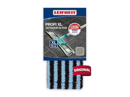 Leifheit Original Wischbezug Profi XL Outdoor für sehr groben Schmutz, Bodenwischer Ersatzbezug für ideale Schmutzaufnahme Dank 2-Faser-System, für den Außenbereich, raue Fliesen und Steinböden von Leifheit