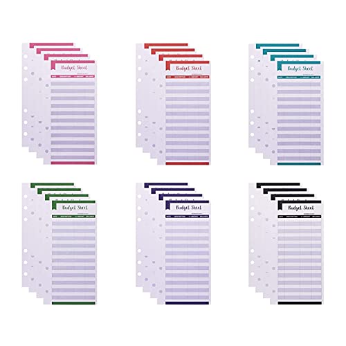 Expense Tracker Budget BläTter mit Loch 24 StüCk Loses Blatt Bargeld Geld Umschlag für A6 Binder GeldböRsen Planner Expense Tracker Budget BläTter mit Loch 24 StüCk Loses Blatt Bargeld Geld Umschlag für A6 Binder GeldböRsen Planner von Leihao