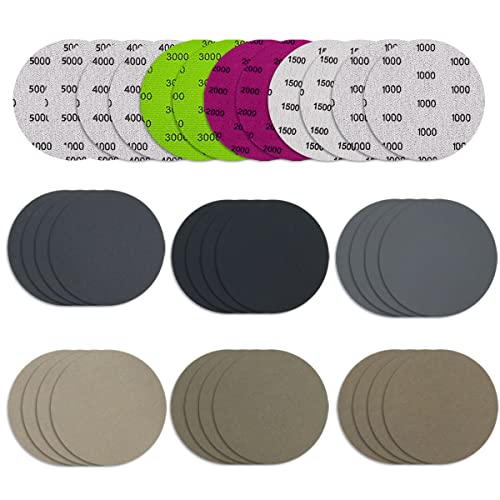 30 Stück Schleifscheiben 75mm Klett Rund Schleifpapier Schleifblätter, Körnung 1000/1500/2000/3000/4000/5000 Rund Ohne Loch Trockene Nasse Schleifpads für Metall Holz Glas Auto Polieren 30 Stück Schleifscheiben 75mm Klett Rund Schleifpapier Schleifblätter, Körnung 1000/1500/2000/3000/4000/5000 Rund Ohne Loch Trockene Nasse Schleifpads für Metall Holz Glas Auto Polieren von Leikedun