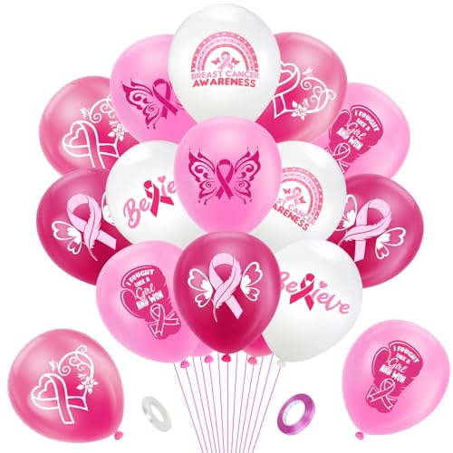 36 Luftballons Oktober Rosa – Dekoration für Brustkrebs mit rosa Band, Luftballons zur Sensibilisierung, Unterstützungsparty 36 Luftballons Oktober Rosa – Dekoration für Brustkrebs mit rosa Band, Luftballons zur Sensibilisierung, Unterstützungsparty von Leikedun