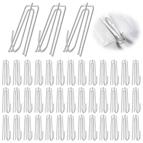 50 STK Gardinenhaken Metall, Edelstahl Vorhanghaken mit 4 Zinken Falte Haken für Gardinen, Faltenhaken Metall, Curtain Hooks, Vorhänge Haken zum Einhängen für Herstellen von Gardinenfalten 50 STK Gardinenhaken Metall, Edelstahl Vorhanghaken mit 4 Zinken Falte Haken für Gardinen, Faltenhaken Metall, Curtain Hooks, Vorhänge Haken zum Einhängen für Herstellen von Gardinenfalten von Leikedun