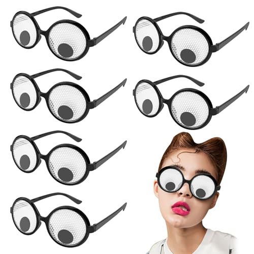 6PCS Lustige Brillen Wackelaugen Brille, Schüttelt Augen Party Brille, Kulleraugen Brille für Foto Requisiten, Neuartige Sonnenbrillen Amüsante Brillen, Kostümzubehör, Cosplay, Erwachsene Kinder Party 6PCS Lustige Brillen Wackelaugen Brille, Schüttelt Augen Party Brille, Kulleraugen Brille für Foto Requisiten, Neuartige Sonnenbrillen Amüsante Brillen, Kostümzubehör, Cosplay, Erwachsene Kinder Party von Leikedun
