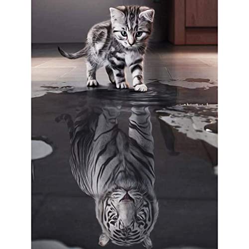 Leikedun Diamant Painting Bilder, Katze/Tiger DIY 5D Diamond Painting Malerei Kits, Malen nach Zahlen Diamant, Arts Craft für Home Wand Decor Gemälde Diamond Dekoration 30x40 cm Leikedun Diamant Painting Bilder, Katze/Tiger DIY 5D Diamond Painting Malerei Kits, Malen nach Zahlen Diamant, Arts Craft für Home Wand Decor Gemälde Diamond Dekoration 30x40 cm von Leikedun