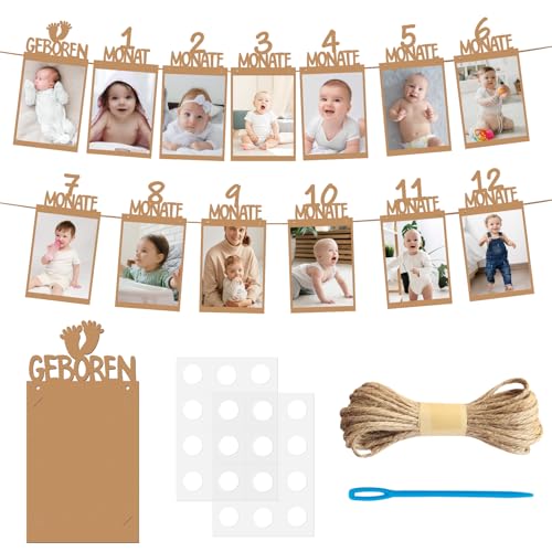 Foto Banner 1. Geburtstag für 1 bis 12 Monate Baby Ersten Geburtstag Fotogirlande Geburtstagsdeko Hängende Wanddekoration Kraftpapier für Jungen Mädchen Party Dekor Erster Heilige Kommunion (Khaki) Foto Banner 1. Geburtstag für 1 bis 12 Monate Baby Ersten Geburtstag Fotogirlande Geburtstagsdeko Hängende Wanddekoration Kraftpapier für Jungen Mädchen Party Dekor Erster Heilige Kommunion (Khaki) von Leikedun