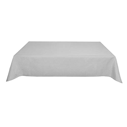 Tischdecke Leinenoptik Leinen Lotuseffekt Wasserabweisend Lotus Eckig 160x160 cm Hellgrau von Leinen-Optik-Kollektion