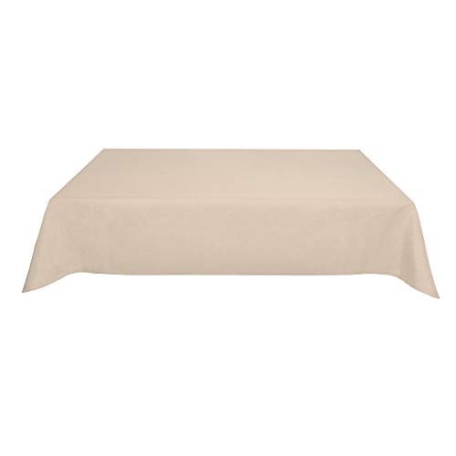Tischdecke Leinenoptik Leinen Lotuseffekt Wasserabweisend Lotus Eckig 160x160 cm Sand von Leinen-Optik-Kollektion
