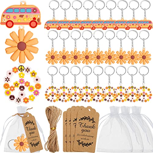 91 Stück Groovy Party Favors Boho Retro Hippie Geburtstag Dekorationen inklusive Gänseblümchen Blume Peace Zeichen Schlüsselanhänger Organza-Beutel Dankeschön für Babyparty Hochzeit 91 Stück Groovy Party Favors Boho Retro Hippie Geburtstag Dekorationen inklusive Gänseblümchen Blume Peace Zeichen Schlüsselanhänger Organza-Beutel Dankeschön für Babyparty Hochzeit von Leinuosen