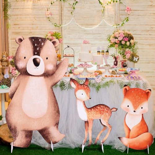Leinuosen 3-teiliges großes Wald-Partyständer-Dekorationsset, Wald-Baby-Party-Dekorationen, wilde Kreaturen, Wald-Thema, Foto-Requisiten für Geburtstag, Camping, Partyzubehör, Mädchen und Jungen Leinuosen 3-teiliges großes Wald-Partyständer-Dekorationsset, Wald-Baby-Party-Dekorationen, wilde Kreaturen, Wald-Thema, Foto-Requisiten für Geburtstag, Camping, Partyzubehör, Mädchen und Jungen von Leinuosen