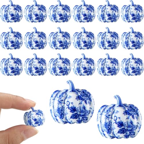 Leinuosen Mini-Kürbisse aus Kunstharz, für Herbst, flache Rückseite, Chinoiserie-Kürbis-Perlen, Schleim-Charms für Thanksgiving, DIY, Basteln, Cabochons, Dekoration, Haarspange, Handyhülle, 60 Stück von Leinuosen