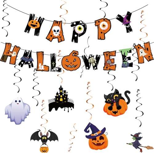 Halloween-Party-Banner, Halloween-Party-Flaggen-Zieh-Set von Leislam