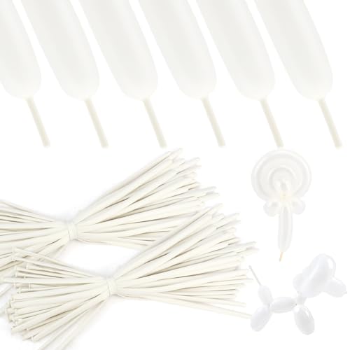 Leislam Modellierbare Luftballons, 100 Stück Weiße, 120-135 cm, Formbar und Modellierbar, für Partys, Familien, Kinder, Erwachsene, unisex, Kinderabteilung Leislam Modellierbare Luftballons, 100 Stück Weiße, 120-135 cm, Formbar und Modellierbar, für Partys, Familien, Kinder, Erwachsene, unisex, Kinderabteilung von Leislam