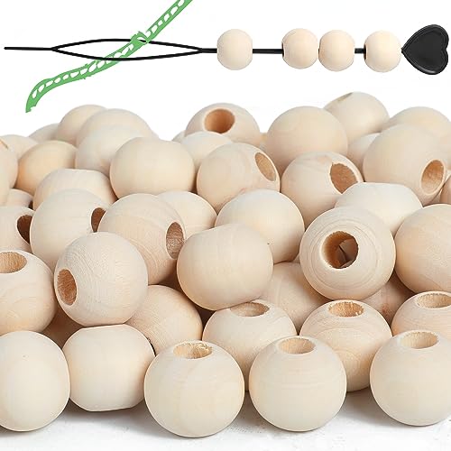 LeisuDay 100 Stück x 20mm Holzperlen natur Holzkugeln mit 8mm großem Loch, unbehandelt Holz Perlen zum Makramee Basteln Armband DIY Malen etc. LeisuDay 100 Stück x 20mm Holzperlen natur Holzkugeln mit 8mm großem Loch, unbehandelt Holz Perlen zum Makramee Basteln Armband DIY Malen etc. von LeisuDay
