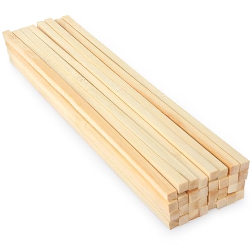 LeisuDay 30 Stück Holzstäbchen zum Basteln, Holzstäbe Quadratisch 30cm Lang, 8x8mm Holzklötzchen Holzleiste Holzstange Bambusstäbe Bastelholz Stäbchen zum Modellbau DIY Handwerk LeisuDay 30 Stück Holzstäbchen zum Basteln, Holzstäbe Quadratisch 30cm Lang, 8x8mm Holzklötzchen Holzleiste Holzstange Bambusstäbe Bastelholz Stäbchen zum Modellbau DIY Handwerk von LeisuDay