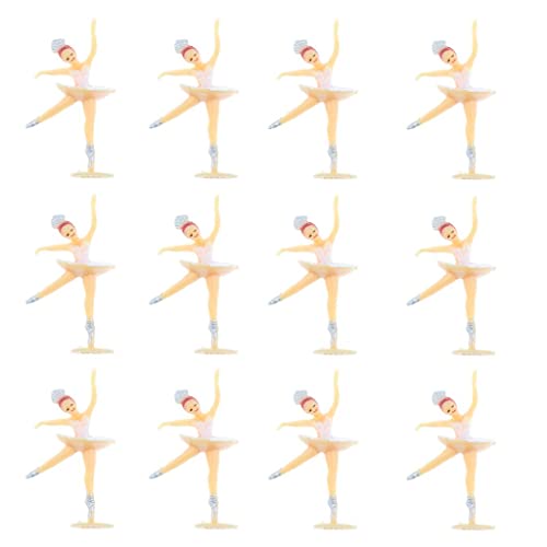 12 Stück Mini-Ballett-Mädchen, Babyparty, Gastgeschenke, Party-Dekoration, Basteln, Weiß von Leisurealeaneag