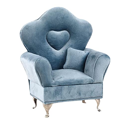 Leisurealeaneag Sofa Couch Schmuckschatulle Schmuckkoffer für Schminktisch Wohnzimmer Blau, 15 x 8,5 x 19,5 cm von Leisurealeaneag