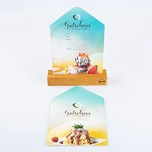 50 Stück hochwertige Eisgutscheine für Eiscafes, Bistros, Cafes, faltbarer Gutschein, 21 x 10 cm 50 Stück hochwertige Eisgutscheine für Eiscafes, Bistros, Cafes, faltbarer Gutschein, 21 x 10 cm von Leitsch-Media