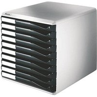 LEITZ Schubladenbox Formular-Set  schwarz 5281-00-95, DIN A4 mit 10 Schubladen von Leitz