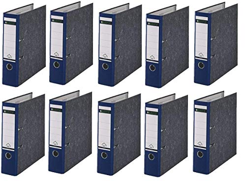 10 LEITZ Ordner 180° 1080-50-35 Blau Wolkenarmor 8cm Aktenordner 80mm DIN A4 Büro mit Schlitzen 10 LEITZ Ordner 180° 1080-50-35 Blau Wolkenarmor 8cm Aktenordner 80mm DIN A4 Büro mit Schlitzen von Leitz