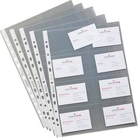 10 LEITZ Visitenkartenhüllen DIN A4 glasklar glatt 0,10 mm von Leitz