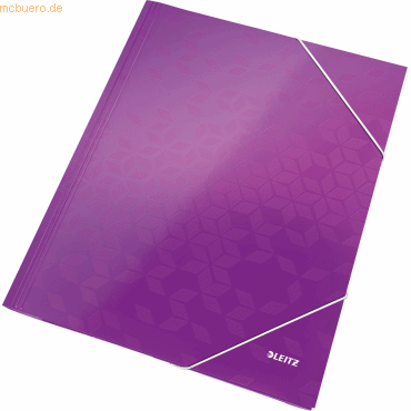 Leitz Eckspanner Wow A4 PP kaschierter Karton 300g/qm violett von Leitz