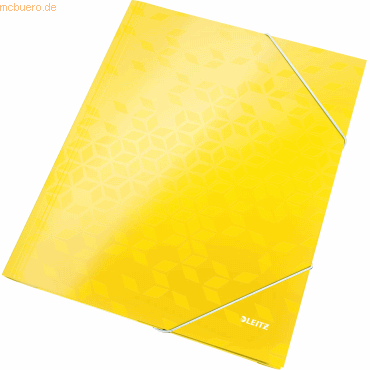 10 x Leitz Eckspannermappe Wow A4 Karton gelb von Leitz
